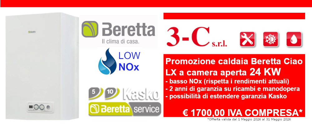 Promozione installazione caldaia Beretta Ciao LX 24 KW