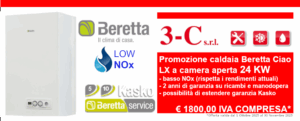 Promozione installazione caldaia Beretta camera aperta Ciao