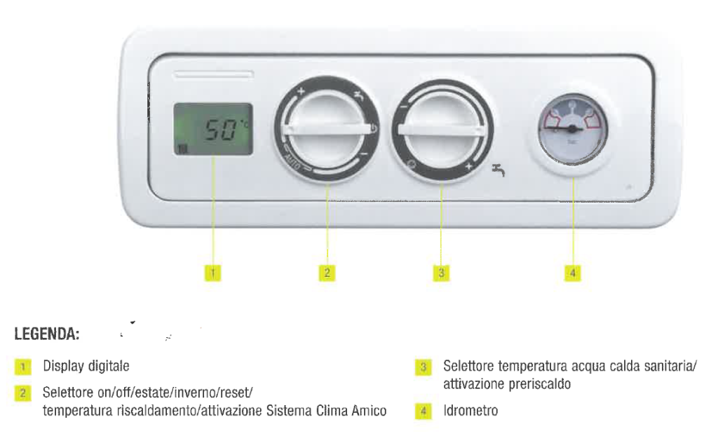 Display caldaia camera aperta Beretta Ciao LX