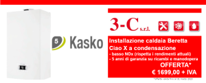 Offerta limitata installazione caldaia Beretta Ciao X