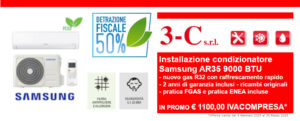 Promozione installazione condizionatore Samsung AR35 9000 BTU