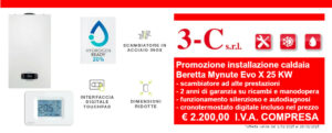 Promozione installazione caldaia Beretta Mynute Evo X 25 KW