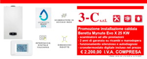 Promozione installazione caldaia Beretta Mynute Evo X 25 KW