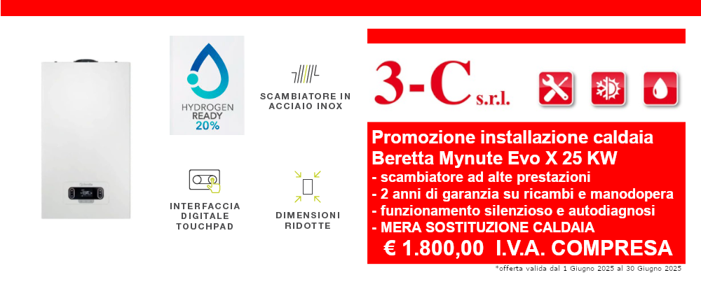 Promozione installazione caldaia Beretta Mynute Evo X 25 KW Promozione installazione caldaia Beretta Mynute Evo X 25 KW