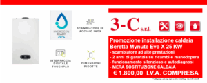 Promozione installazione caldaia Beretta Mynute Evo X 25 KW
