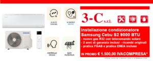 Promozione installazione condizionatore Samsung Cebu S2 9000 BTU