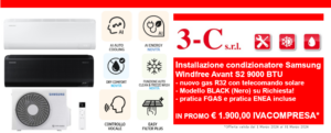 Promozione installazione condizionatore Samsung Windfree Avant S2 9000 BTU