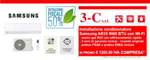 Promozione installazione condizionatore Samsung AR35 9000 BTU
