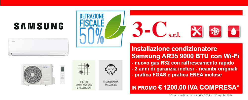 Promozione installazione condizionatore Samsung AR35 9000 BTU