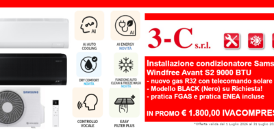 Promozione installazione condizionatore Samsung Windfree Avant S2 9000 BTU