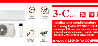 Promozione installazione condizionatore Samsung Cebu S2 9000 BTU